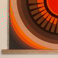 Image 3 of Stoneware Sun Wall Hanging Vintage Groove Original Design