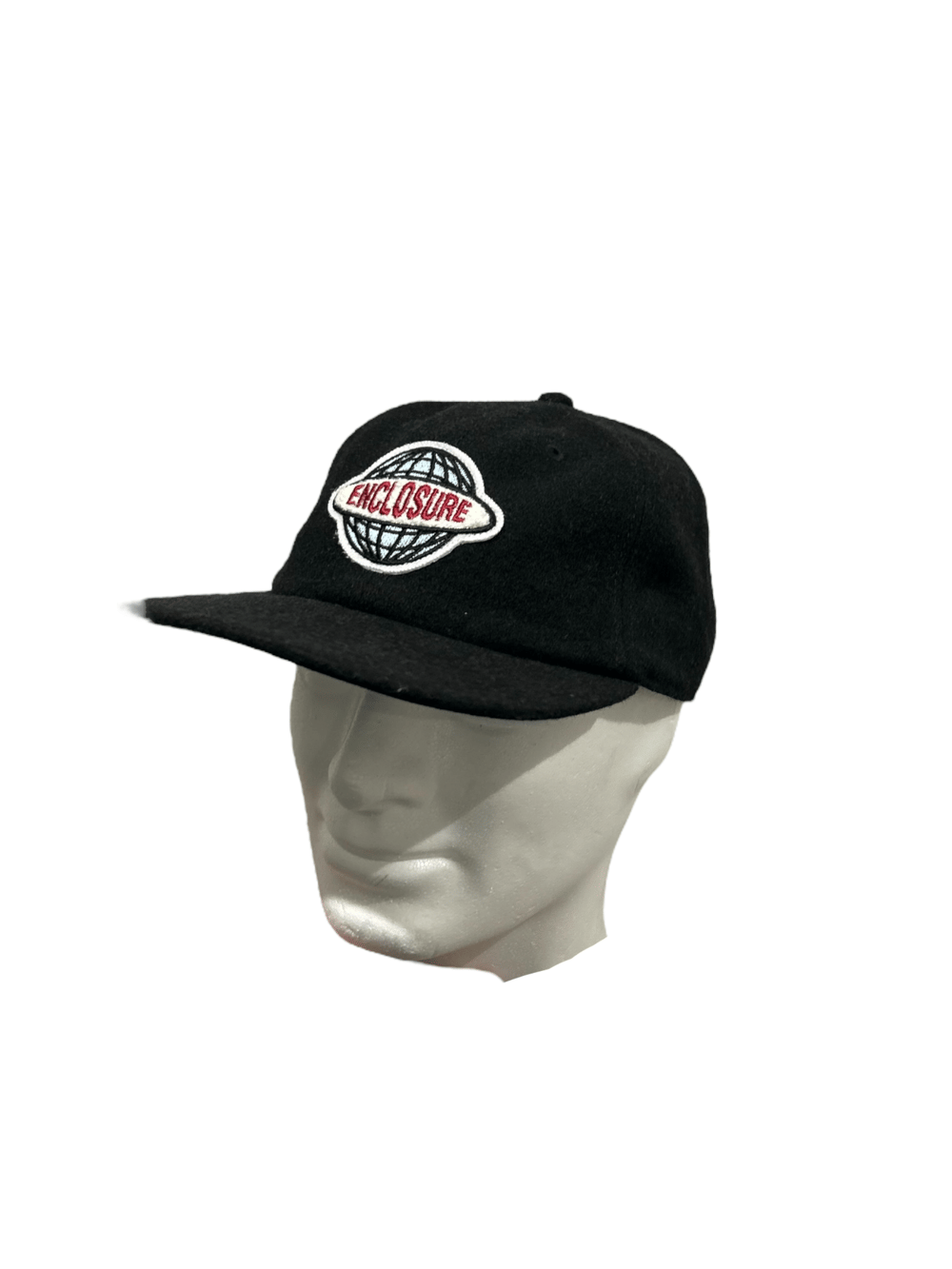 Globe Patch Cap - Black wool