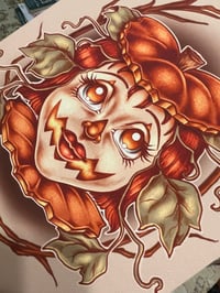 Image 2 of Jack’O’Lantern Lady Print