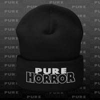 White Pure Horror Logo Cuffed Beanie