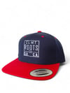 Red white and blue square logo SnapBack 