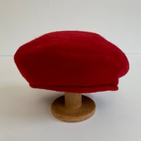 Image 3 of Edie wool beret cherry red