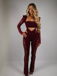 Image 1 of Dakota in deep burgundy (plumb)