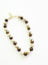 BROWN AND WHITE  BEAD NECKLACE copy