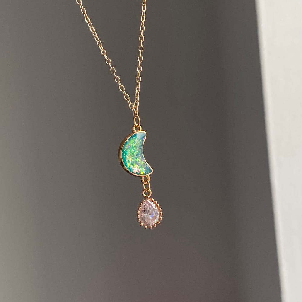 Image of Minty Moon Pendant ✨🌙