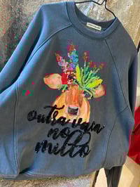 Image 2 of Suadoiro bordado a man. VACA gris. Varias tallas. Por encarga!