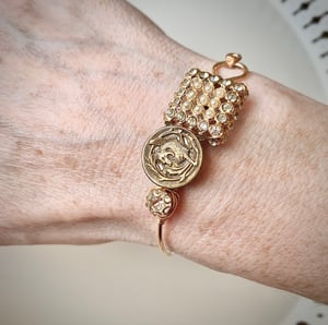Image of "Draco" Bronze Button Bracelet