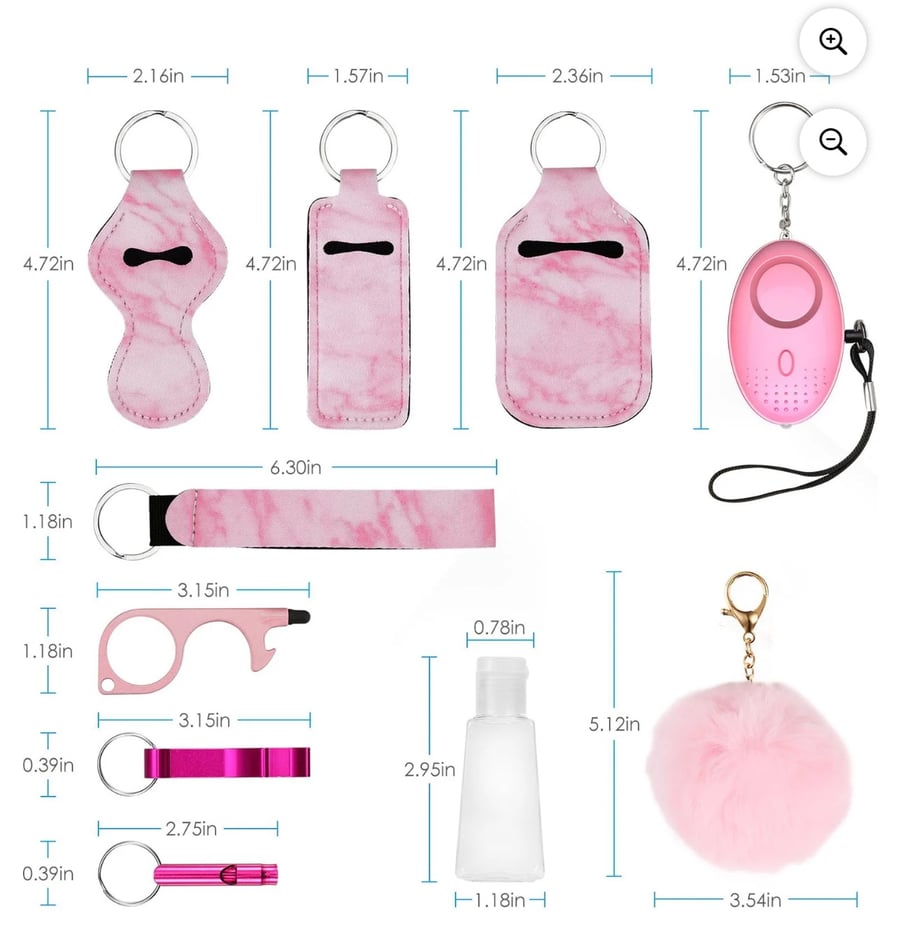 Image of Pink Marble keychain 