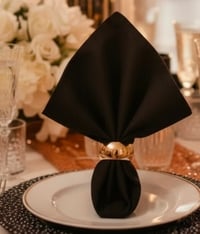 Image 3 of Polyester Napkin 20"x20" - Black