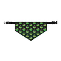 Image 1 of Pet bandana collar - Jack O Lantern Vintage Green Black