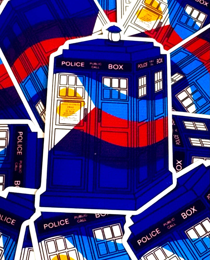 Image of Polyamorous Pride Tardis Flag