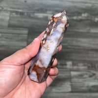 Image 1 of Black Flower Agate & Carnelian Tower 