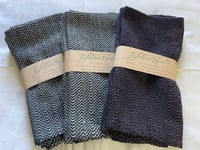 Image 6 of Kitchen Towels, Handwoven 100% cotton, Black/Purple