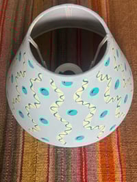 Image 3 of Squiggles Turquoise - Fabric Shade for a Table Lamp