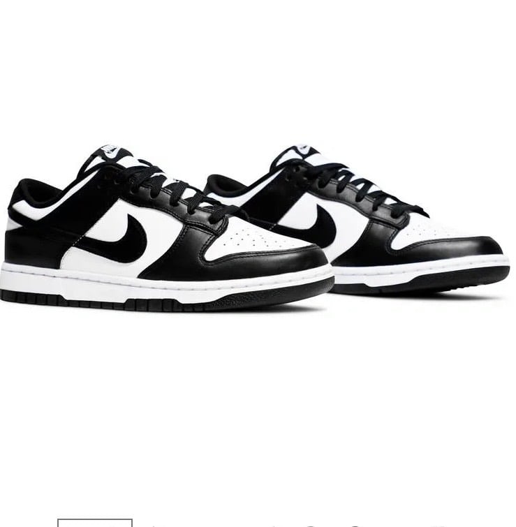 Dunk Low Black and White 
