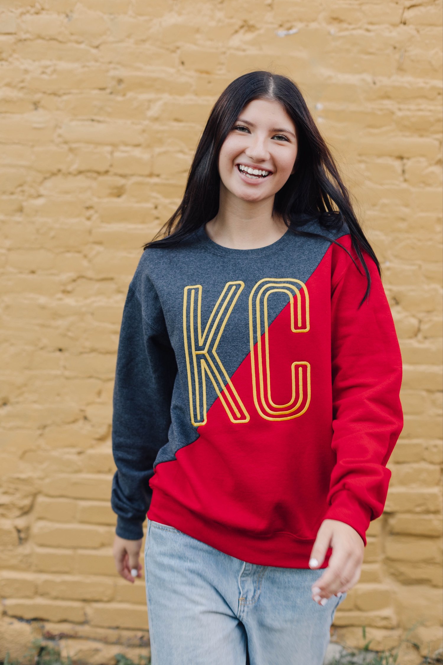 Image of KC KINGDOM RED/GREY/GOLD COLORBLOCK