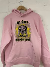 Image 2 of Mr. Blobby No Gods No Masters pink hoodie