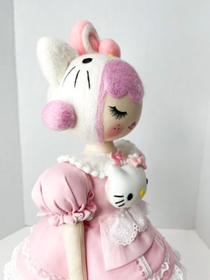 Image of RESERVED FOR TAMARA Medium Art Doll Hello Kitty Inspired Pink 