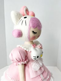 Image 5 of RESERVED FOR TAMARA Medium Art Doll Hello Kitty Inspired Pink 