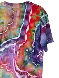 Image 9 of M Adult Combed Cotton Tee in Tropical Geode Ice Dye