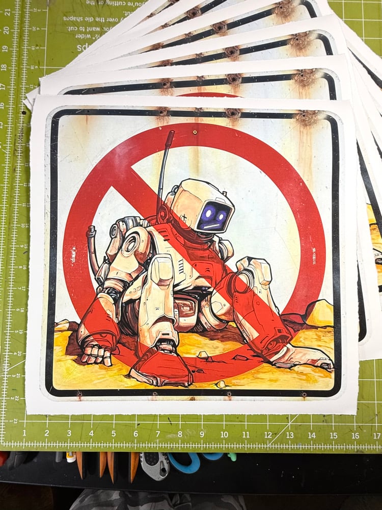 Image of PRINT 16”x16” “NO”