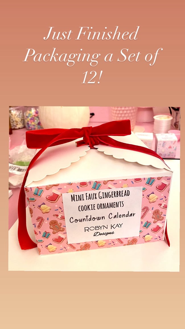 Mini Gingerbread Cookie Ornament Countdown Calendar!