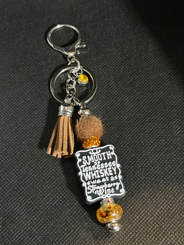 Image of Smooth as Tennessee whiskey Charm Keychain  Car Charm Backpack Bag Purse clip