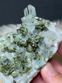 Image 4 of Epidote On Quartz Crystal Specimen #2102