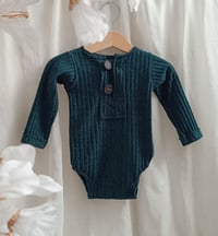 Image 1 of Baby Boys Bodysuit for Photoshoot |Asher | 6-9 months | emerald green