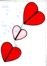 Image 3 of Heart String Stained Glass Suncatcher