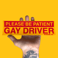 Gay Driver Bumper Sticker