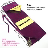 Image 5 of Tarot Cards Pouch Purple Bag For Storage Divination Accessories Jewelry Astrology L775
