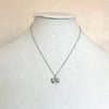 silver bow stainless steel necklace