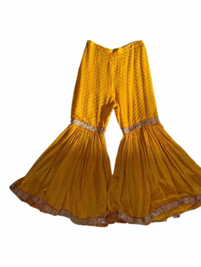 vintage silk sari bell bottom trouser pants 