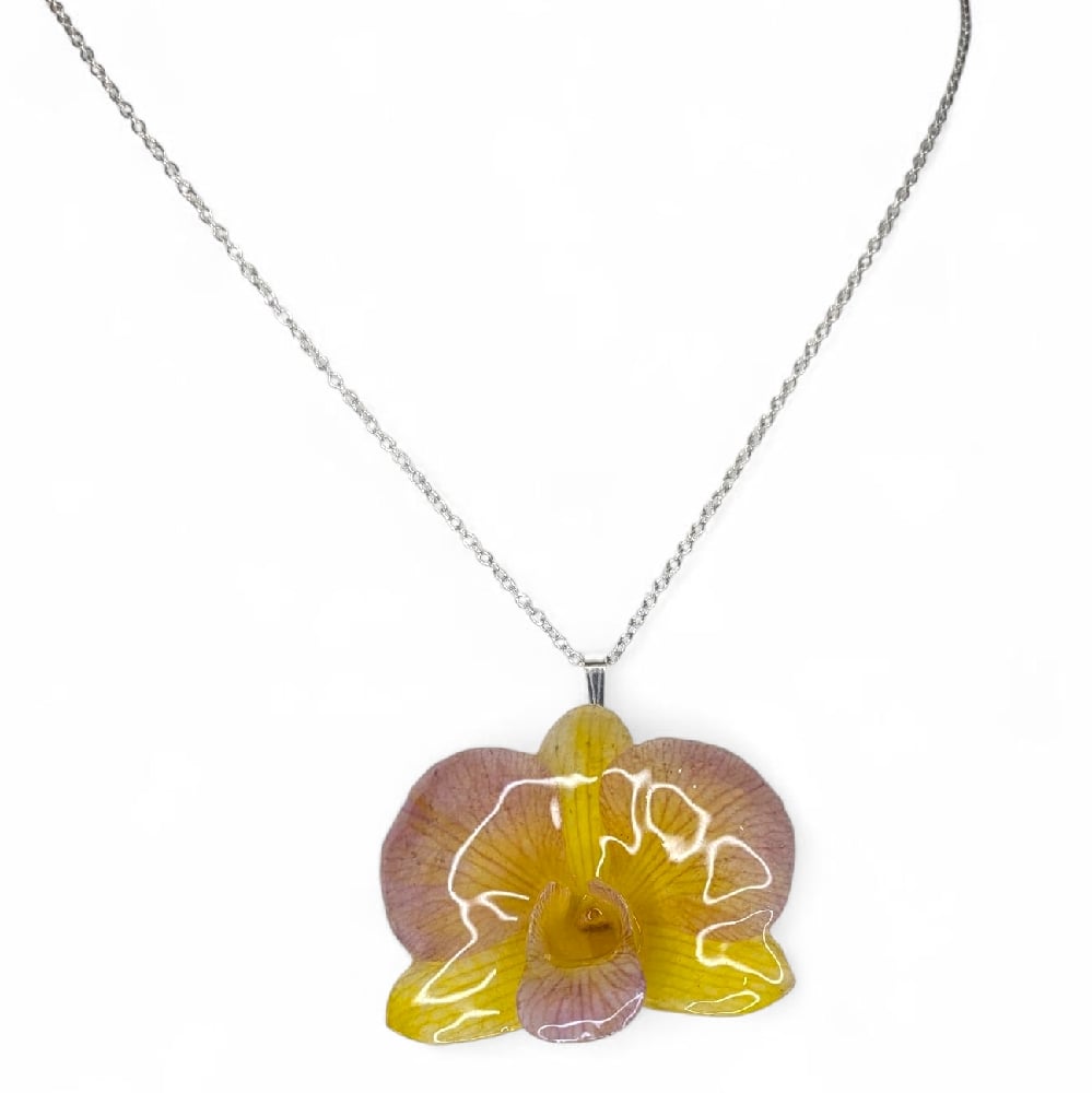 Image of Mini Dendrobium Pendant (Yellow & Greens)