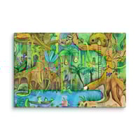 Image 1 of Amazonia Watercolor scene Canvas