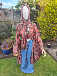 Image 6 of Pefkos co ord sarong set - red gold