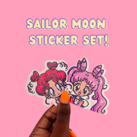 Image 4 of Sailor Moon Usagi and Daughters Stickers