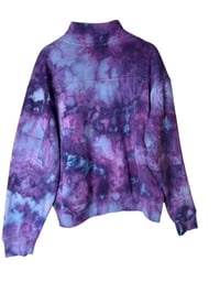 Image 10 of S Ladies Quarter-Zip Pullover in Purple Haze Ice Dye