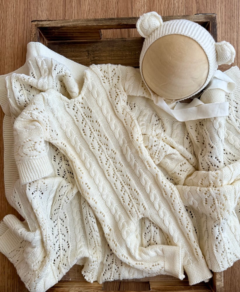 Image of Cream textured set