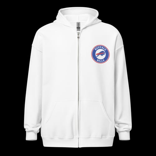 Image of Unisex Buffalo Bills Zip-Up Hooded Hoodie