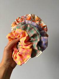 Image 1 of Gingham garden scrunchie bundle