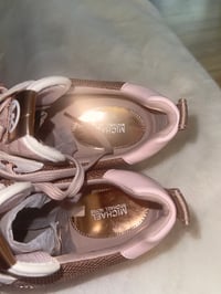 Image 2 of Mk shoe with bling  size 10 new in box use light pink glass rhinestone 