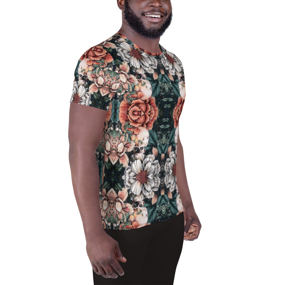 baskets all-over print men's athletic t-shirt