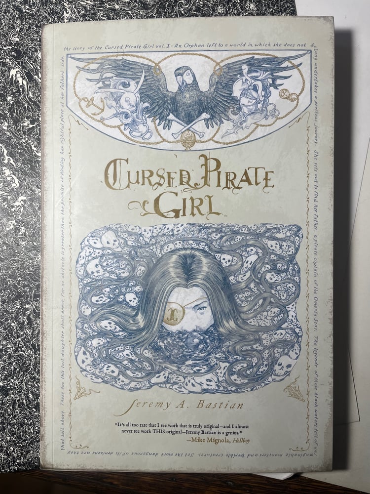 Image of Cursed Pirate Girl vol 1 soft cover trade with deluxe drawing