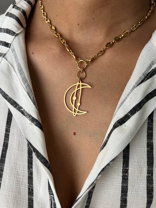 Image of MUNI MOON • Moon Choker necklace