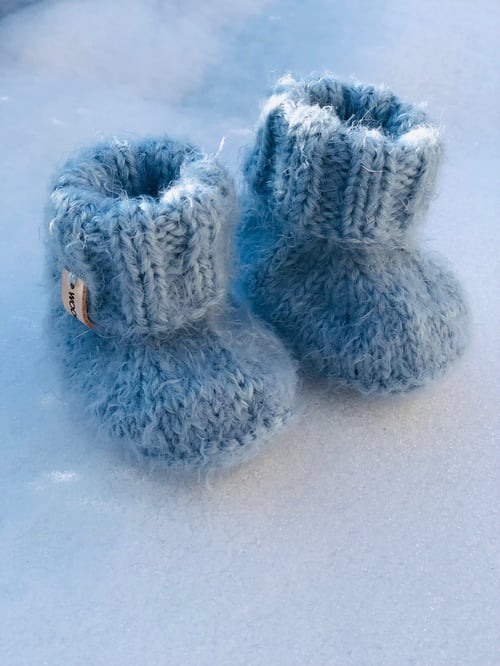 Image of Baby Socks - Fluffy Blue