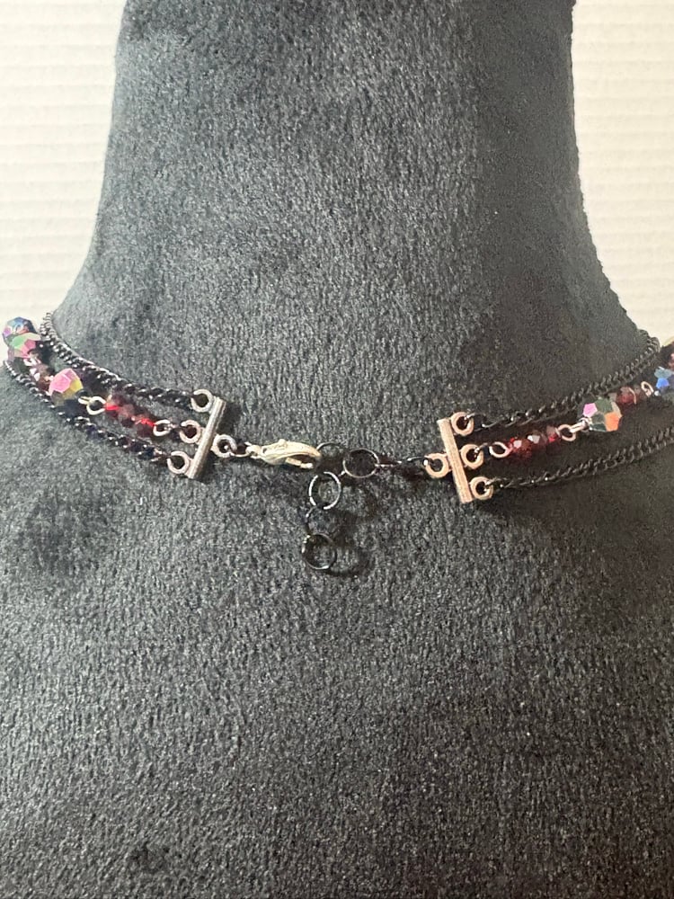 Image of Casino Inspired Slot Machine And Dice Layered Necklace one of 