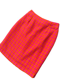 Image 3 of Pink Orange Check Mini Skirt 6/8
