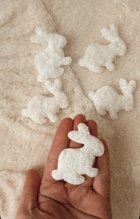 bunnies - set of 5 white 